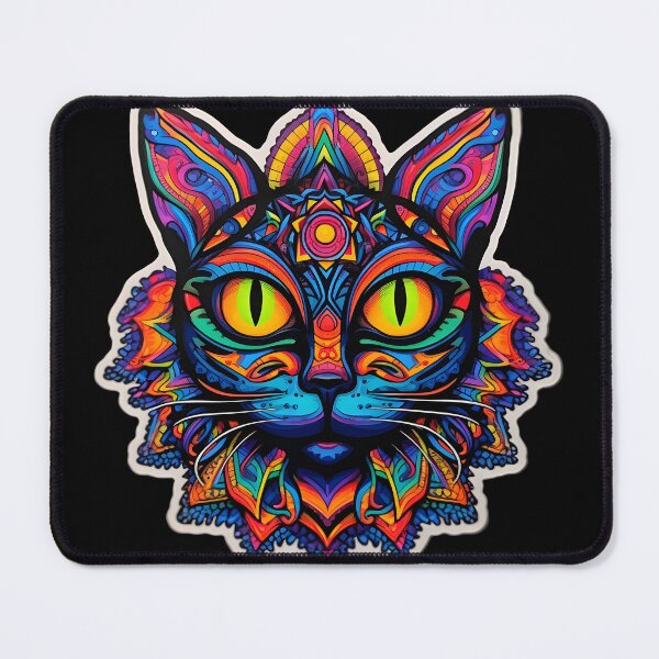 Item preview, Trippy Halloween Kittie: Psychedelic Whisker Wonderland designed and sold by Mr.Psychedelia.