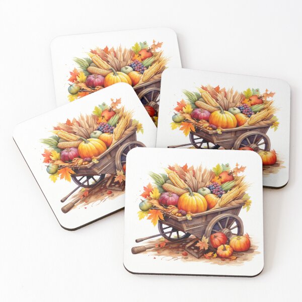 Item preview, Watercolor Wheelbarrow filled with harvest illustration designed and sold by ZAHARIA DANIELA.