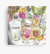 Zephyr Gin Cocktail Duel Metal Print