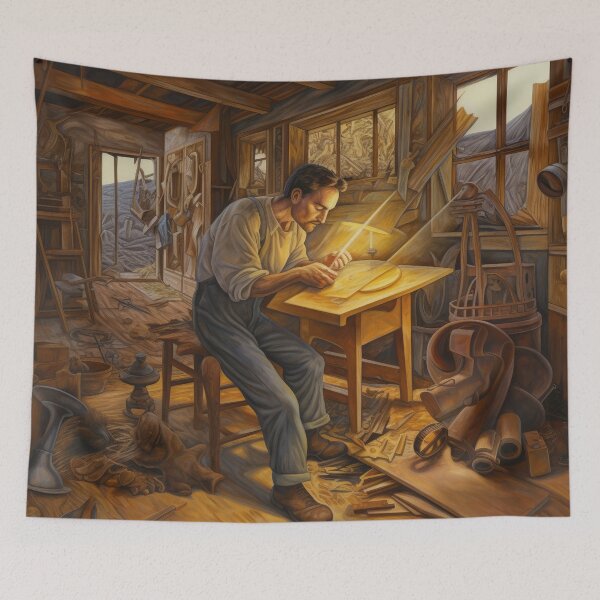 Item preview, Man at Work Early Morning designed and sold by YoPedro.