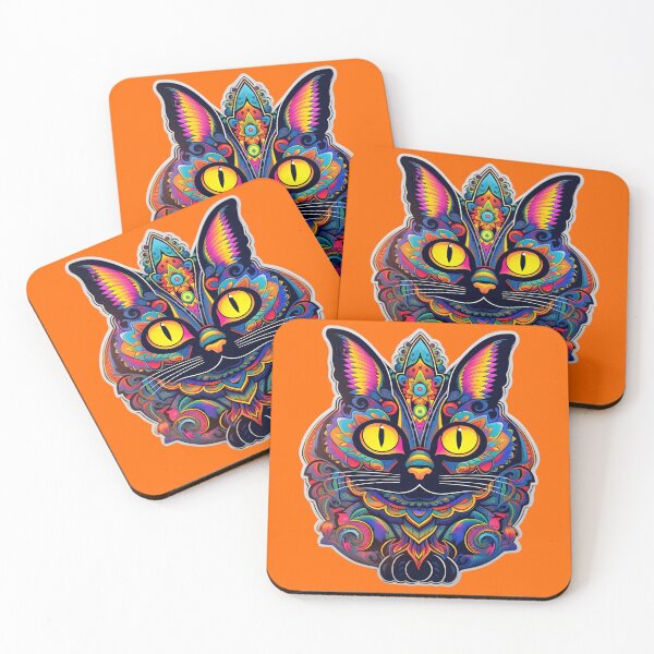 Item preview, Psychedelic Halloween Meowster: A Colorful Haunting designed and sold by Mr.Psychedelia.