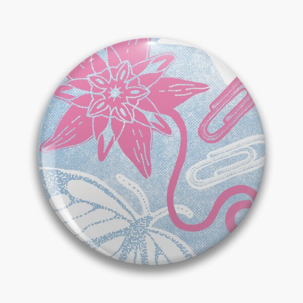 Item preview, Flowers and Butterflies, String and Paperclips Composition on Blue designed and sold by whichmoss.