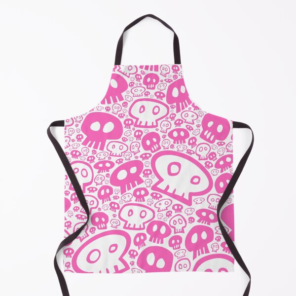 Item preview, Full Skull Pattern, pink on white designed and sold by tchotchkekitsch.