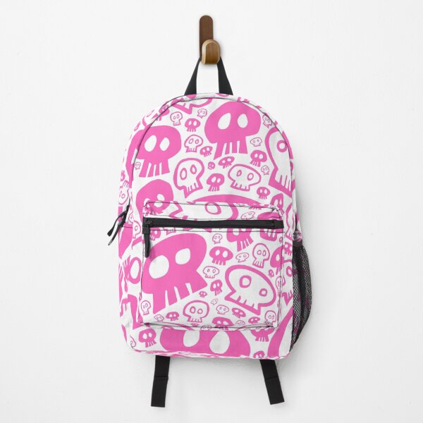 Item preview, Full Skull Pattern, pink on white designed and sold by tchotchkekitsch.