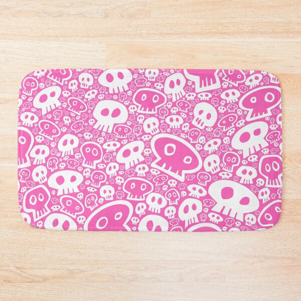 Item preview, Full Skull Pattern, white on pink designed and sold by tchotchkekitsch.