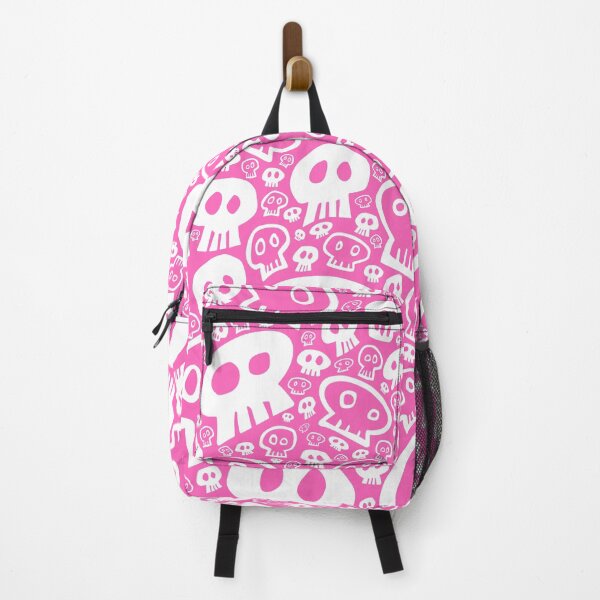 Item preview, Full Skull Pattern, white on pink designed and sold by tchotchkekitsch.