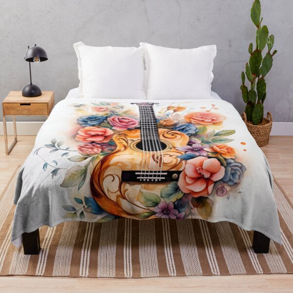 Item preview, abstract watercolor guitar digital art designed and sold by dcrc.