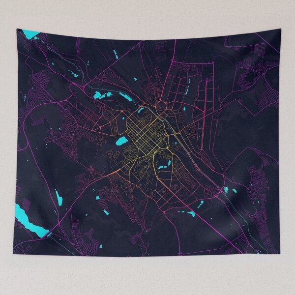 Item preview, Chisinau City Map of Moldova - Neon designed and sold by deMAP.