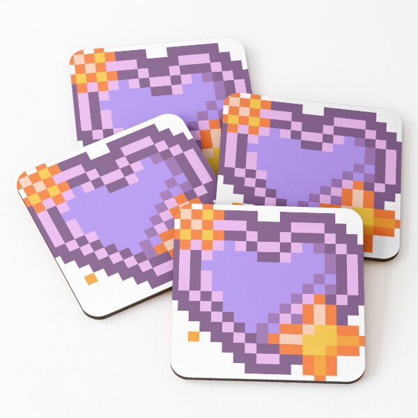 Item preview, Purple Pixel Heart Cute Kawaii Pixel Heart Sparkles designed and sold by HayleeDesigns.