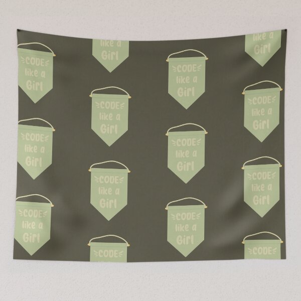 Item preview, Code Like a Girl Aesthetic Banner Green designed and sold by TheEclecticKat.