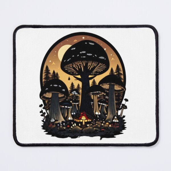 Item preview, Celestial Fungi: Dark Mushrooms Under a Toasty Sky designed and sold by AlteredNature.