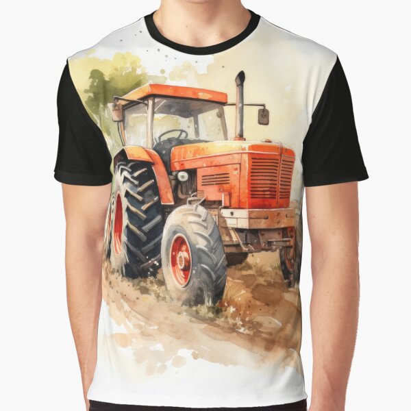 Vista previa del artículo con la obra «Tractor acuarela, ilustración de granja», diseñado y vendido por ZAHARIA DANIELA.