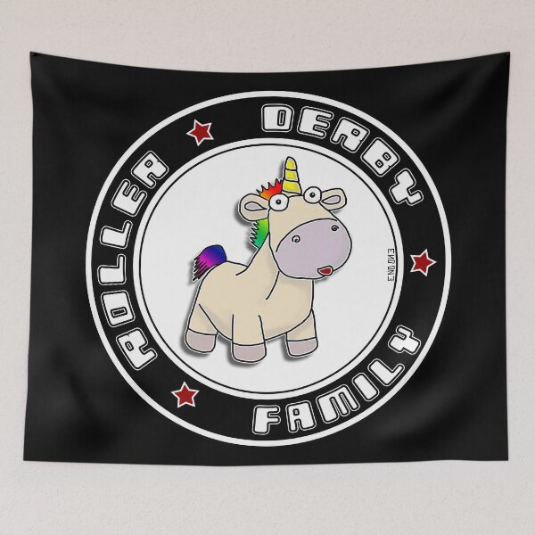 Artikelvorschau, Roller Derby Familie - Einhorn entworfen und verkauft von ENO-ONE.