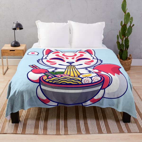 Item preview, Fox Kitsune's Ramen Delight: Cartoon Vector Icon Illustration designed and sold by hjian8219.