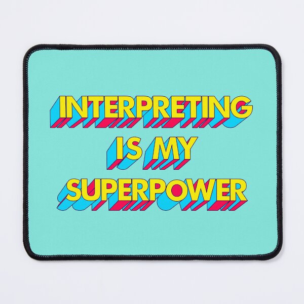 Item preview, Interpreting is my Superpower Yellow Comic Font designed and sold by Neeshki.