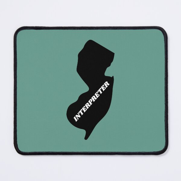 Item preview, Interpreter New Jersey Black Silouette Map designed and sold by Neeshki.