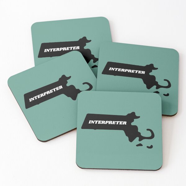 Item preview, Interpreter Massachusetts Black Silouette Map designed and sold by Neeshki.