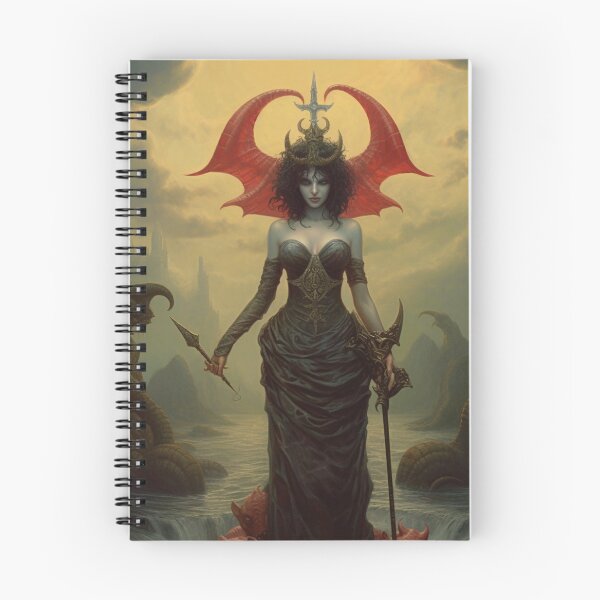 Item preview, Satan's daughter Lilith elegant lady creature art hybrid art anthropomorphic Satanism demon  designed and sold by Baba  Yaga's Cards.