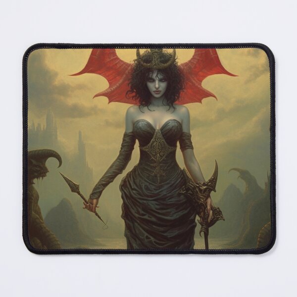 Item preview, Satan's daughter Lilith elegant lady creature art hybrid art anthropomorphic Satanism demon  designed and sold by Baba  Yaga's Cards.
