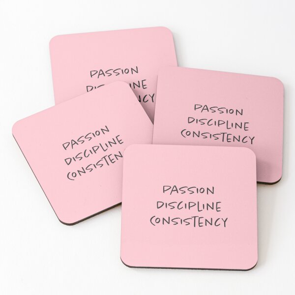 Item preview, Passion, Discipline, Consistency - Pink Background designed and sold by Daniel-DL.