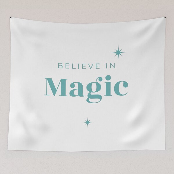 Item preview, Believe in Magic (White & Teal) designed and sold by MyThemesDesign.