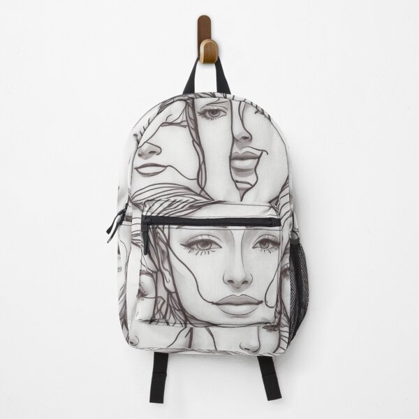 Item preview, Interesting pattern of porcelain female faces designed and sold by GalileoSDesigns.
