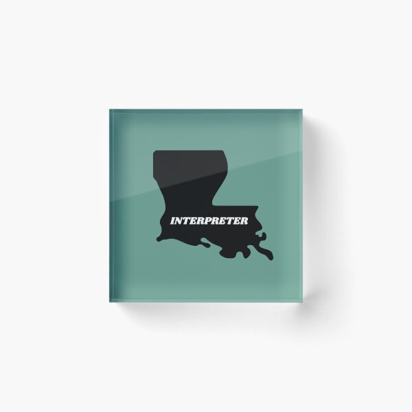 Item preview, Interpreter Louisiana Black Silouette Map designed and sold by Neeshki.