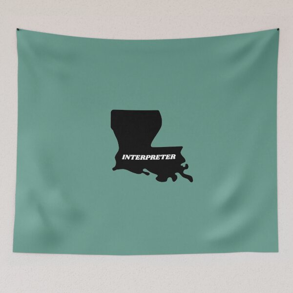 Item preview, Interpreter Louisiana Black Silouette Map designed and sold by Neeshki.
