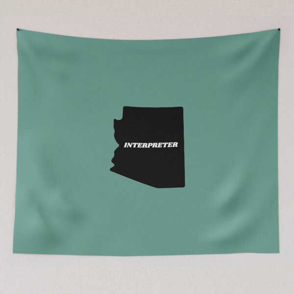 Item preview, Interpreter Arizona Black Silouette Map designed and sold by Neeshki.