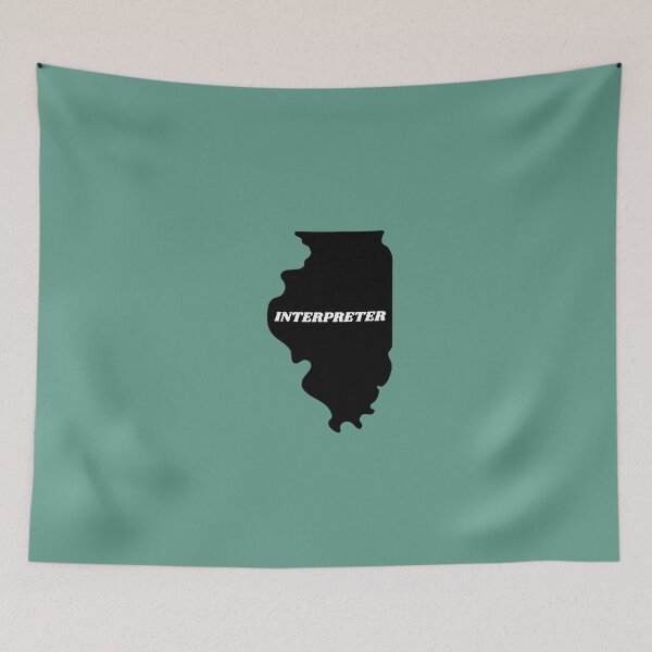 Item preview, Interpreter Illinois Black Silouette Map designed and sold by Neeshki.