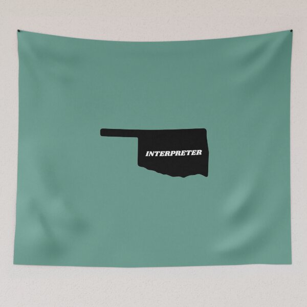 Item preview, Interpreter Oklahoma Black Silouette Map designed and sold by Neeshki.