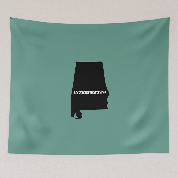 Item preview, Interpreter Alabama Black Silouette Map designed and sold by Neeshki.