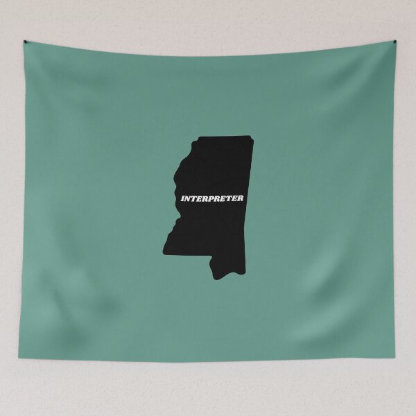 Item preview, Interpreter Mississippi Black Silouette Map designed and sold by Neeshki.