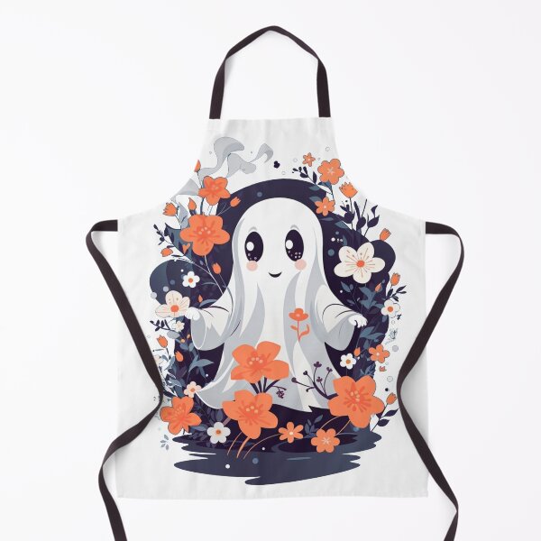 Item preview, cute ghost with flowers designed and sold by Majkel & Majkel.
