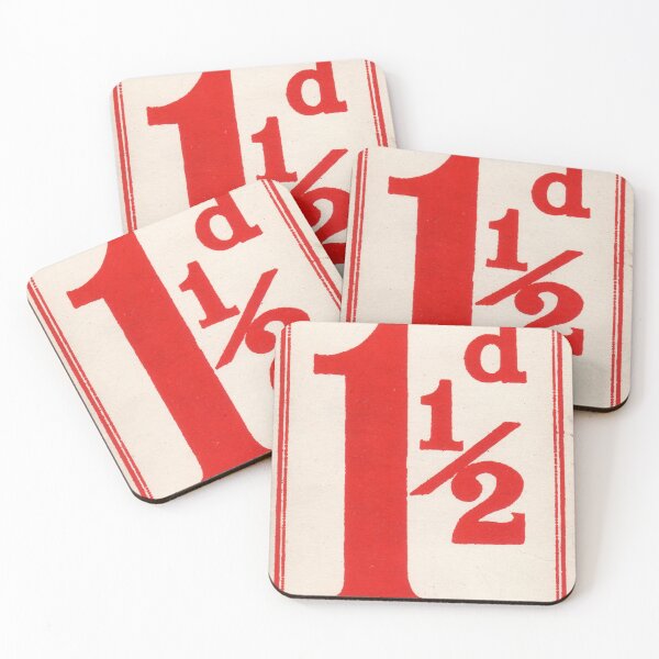 Item preview, Vintage Advertising tag 1 1/2 d price ticket  designed and sold by SouthPrints.