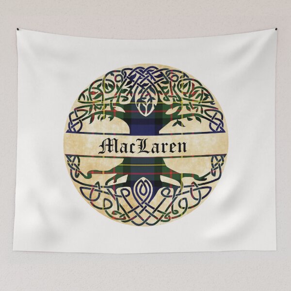 Item preview, MacLaren Tree of Life Clan Scottish Surname tartan designed and sold by BagTown Clans.