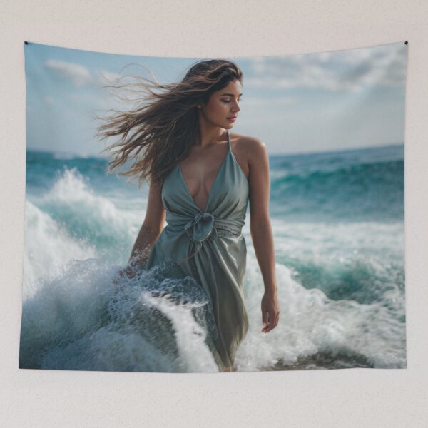 Item preview, Woman Waves of Summer Beach designed and sold by Vorin Arts.