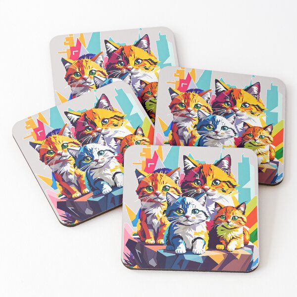 Item preview, Cat Family Meow Meow - Abstract Style designed and sold by mamacub.