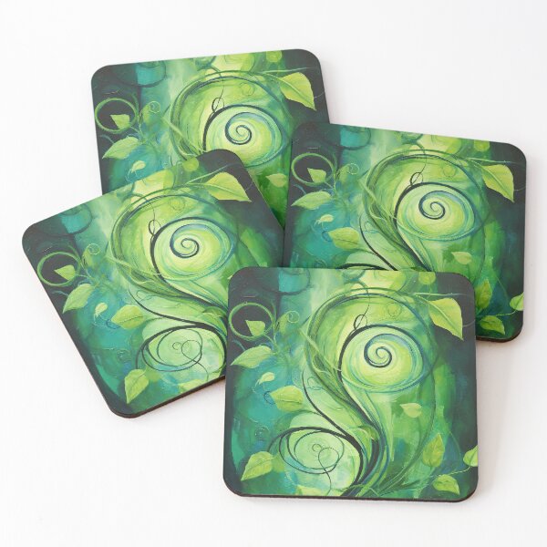 Aperçu de l'œuvre Vrilles de vert créée et vendue par SplatColorKat.