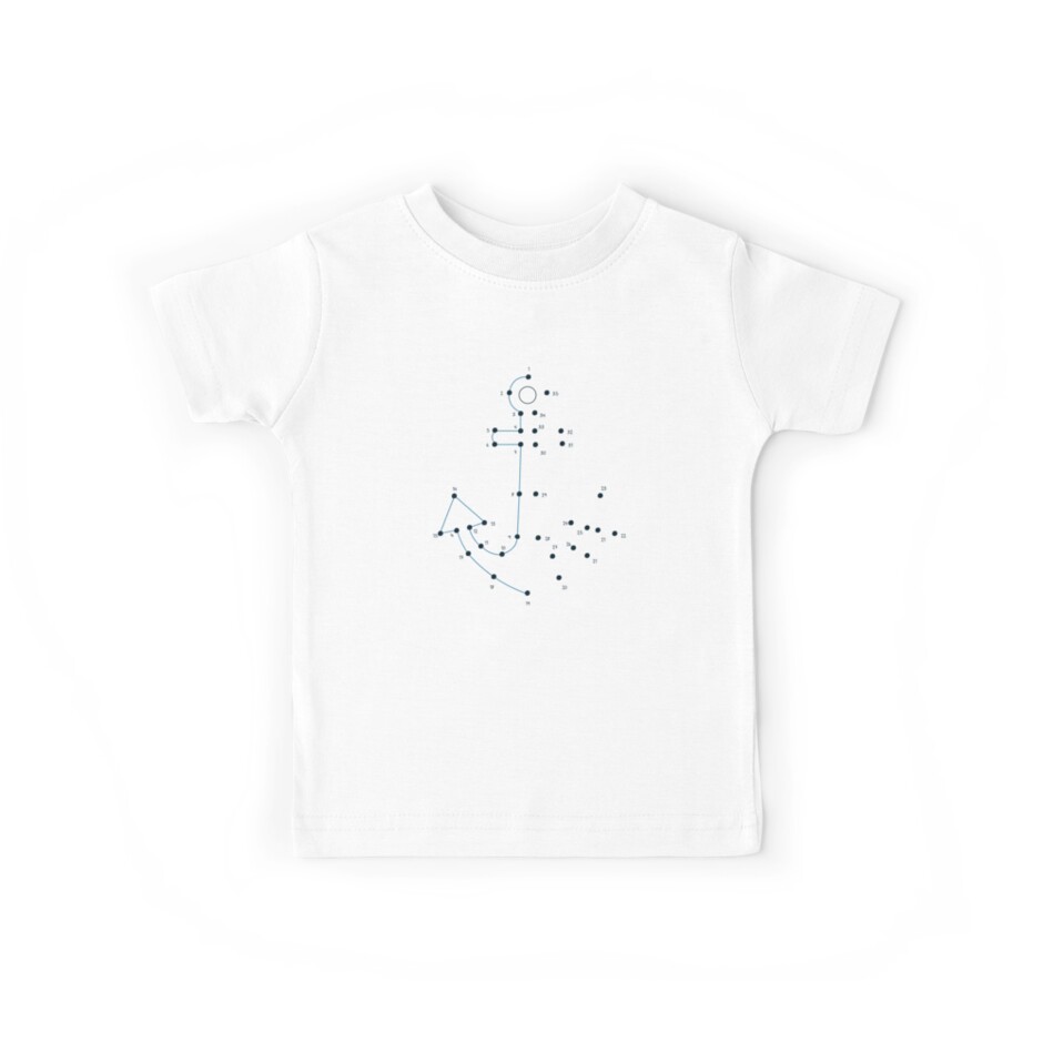 Connect The Dots Anchor Kids T Shirt By Vitapi Redbubble - big games t shirt roblox