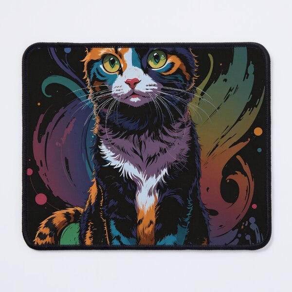 Item preview, Colorful cute cat designed and sold by yearningcycle.