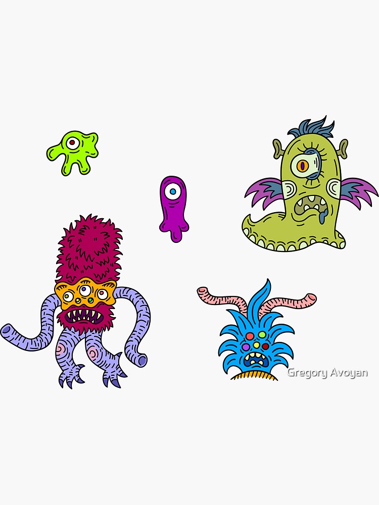 Alien Stickers set by G-Avoyan