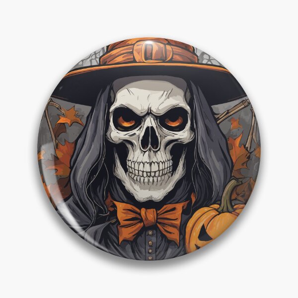 Item preview,  Halloween Witch Skeleton Skull Pumpkin - T-Shirt designed and sold by PrintyArts.