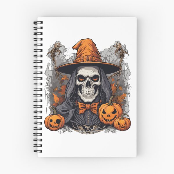 Item preview,  Halloween Witch Skeleton Skull Pumpkin - T-Shirt designed and sold by PrintyArts.