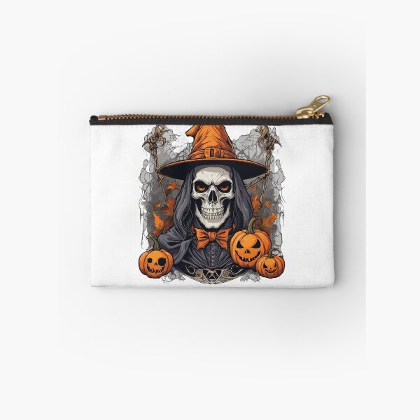 Item preview,  Halloween Witch Skeleton Skull Pumpkin - T-Shirt designed and sold by PrintyArts.