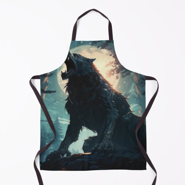Item preview, Halloween with a Warewolf Howling at the Moon in a Dark Forest designed and sold by Zoomie-s.