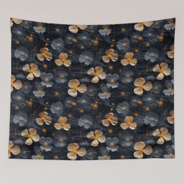 Item preview, Celestial Pressed flowers on Linen designed and sold by PetalsPawsPrint.