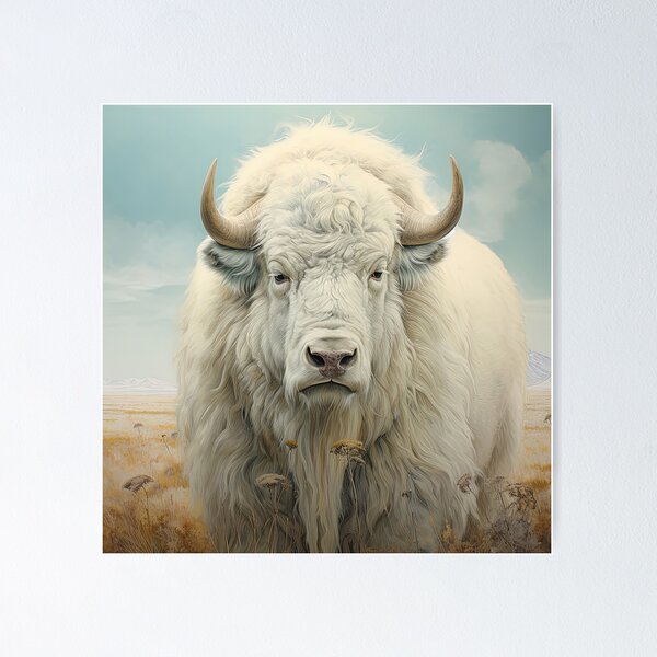 Item preview, Majestic White Buffalo designed and sold by Elisabeth Lucas.