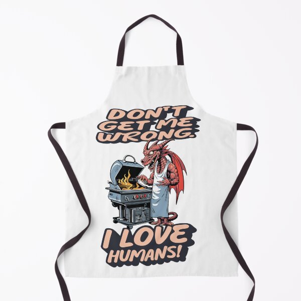 Item preview, Dragon Cooking On A Grill - Wearing Apron designed and sold by SamSupershirt.