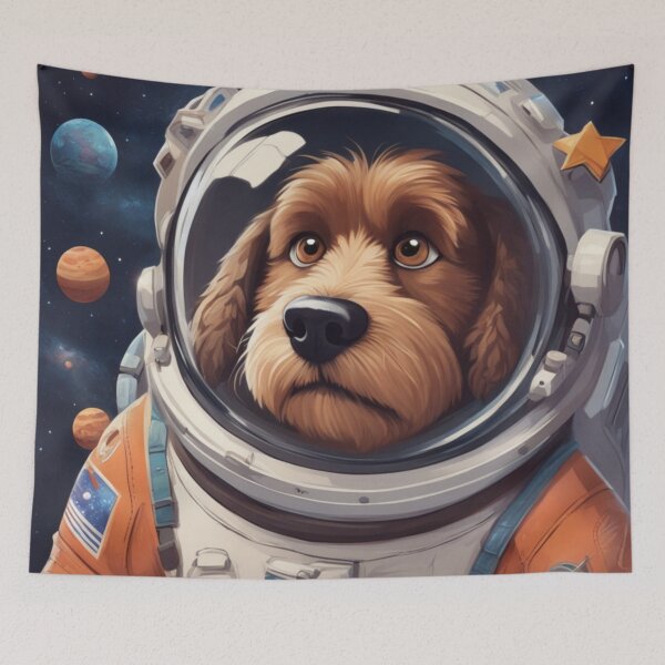 Item preview, Cute astronaut dog in space designed and sold by Pawradise.